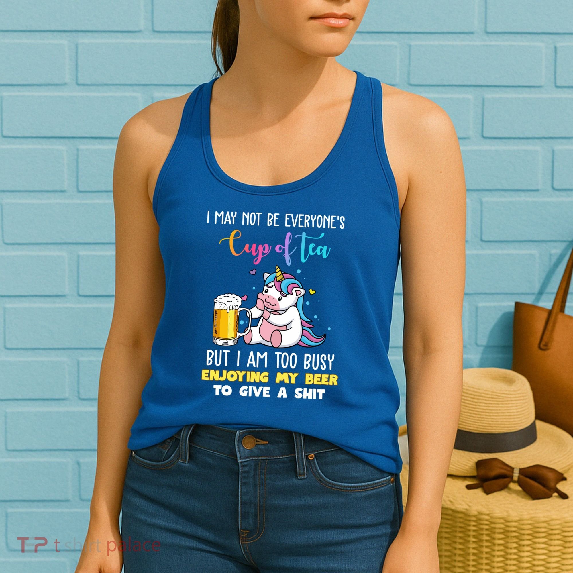 Unicorn I May Not Be Everyones Cup Of Tea Great Gift Women's Tank Top