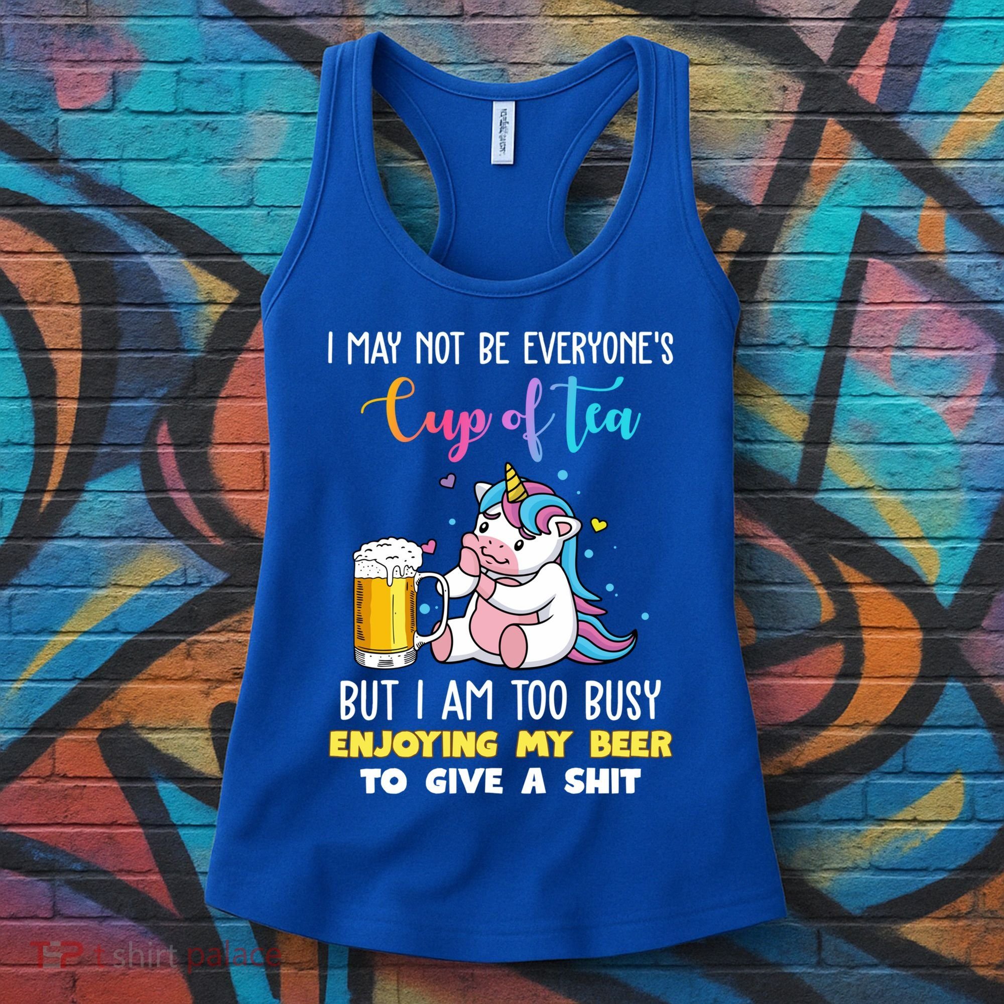 Unicorn I May Not Be Everyones Cup Of Tea Great Gift Women's Tank Top