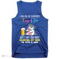 Unicorn I May Not Be Everyones Cup Of Tea Great Gift Tank Top thumb 0
