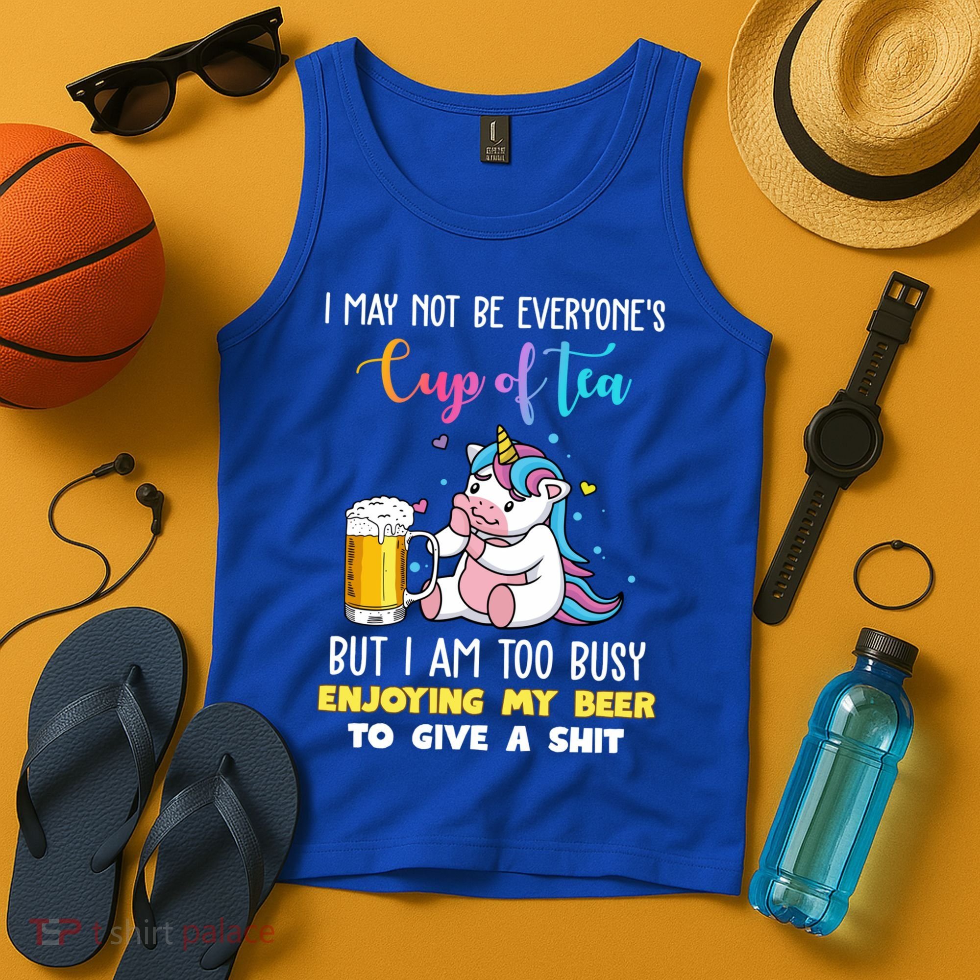 Unicorn I May Not Be Everyones Cup Of Tea Great Gift Tank Top