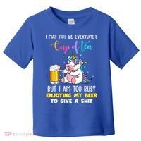 Unicorn I May Not Be Everyones Cup Of Tea Great Gift Toddler T-Shirt thumb 0