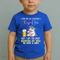 Unicorn I May Not Be Everyones Cup Of Tea Great Gift Toddler T-Shirt thumb 2
