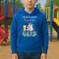 Unicorn I May Not Be Everyones Cup Of Tea Great Gift Kids Hoodie thumb 2