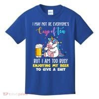 Unicorn I May Not Be Everyones Cup Of Tea Great Gift Kids T-Shirt thumb 0