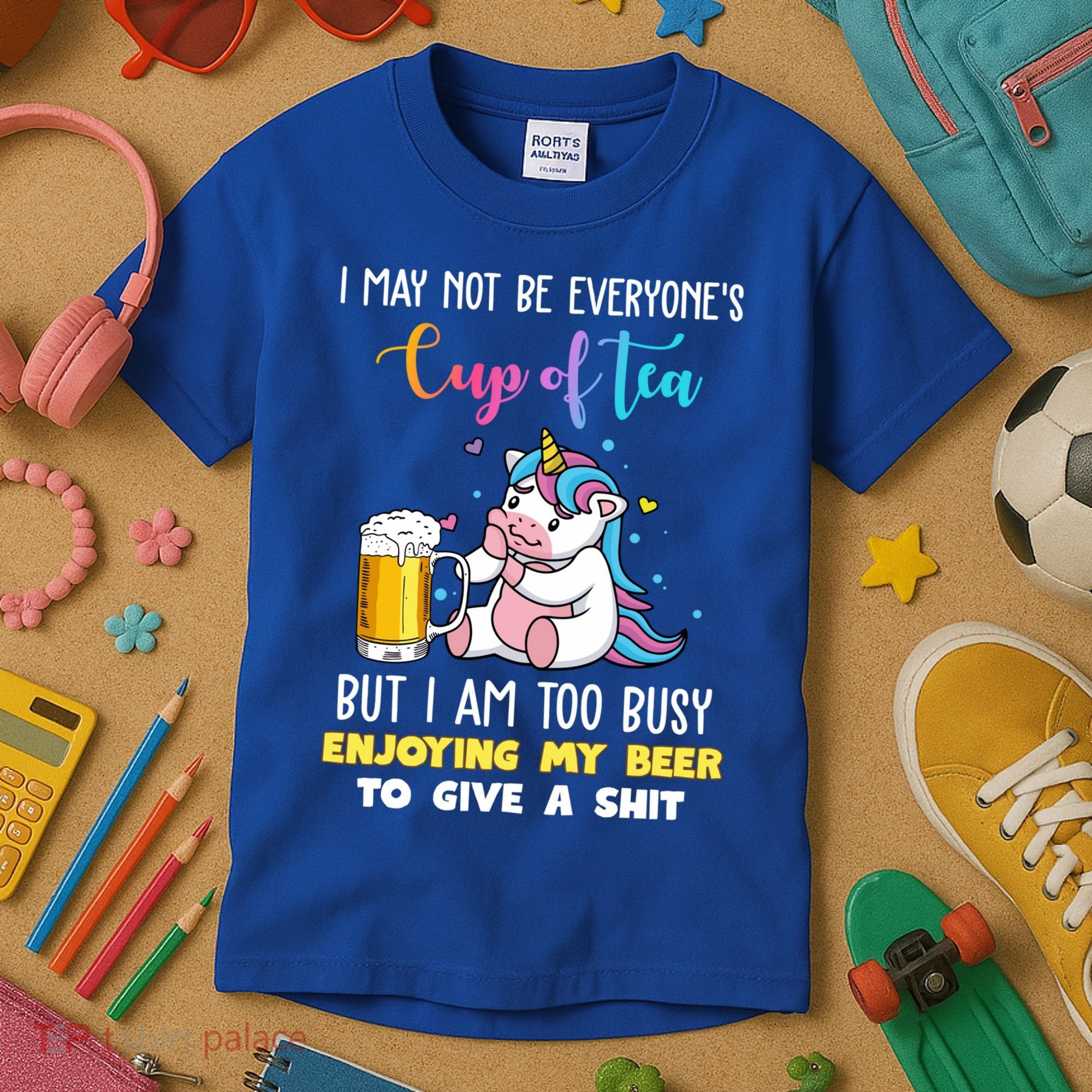 Unicorn I May Not Be Everyones Cup Of Tea Great Gift Kids T-Shirt