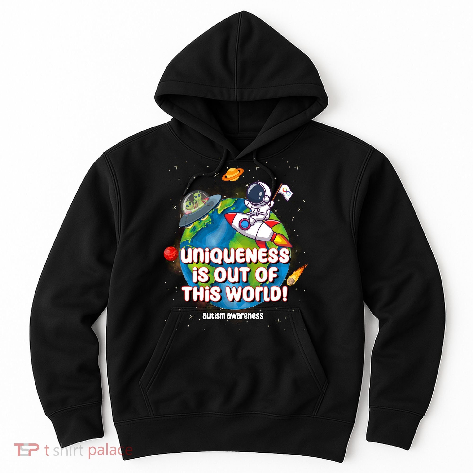 Uniqueness Is Out Of This World Autism Awareness Space Hoodie