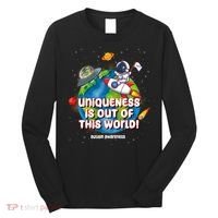 Uniqueness Is Out Of This World Autism Awareness Space Long Sleeve Shirt thumb 0