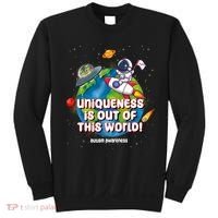 Uniqueness Is Out Of This World Autism Awareness Space Sweatshirt thumb 0