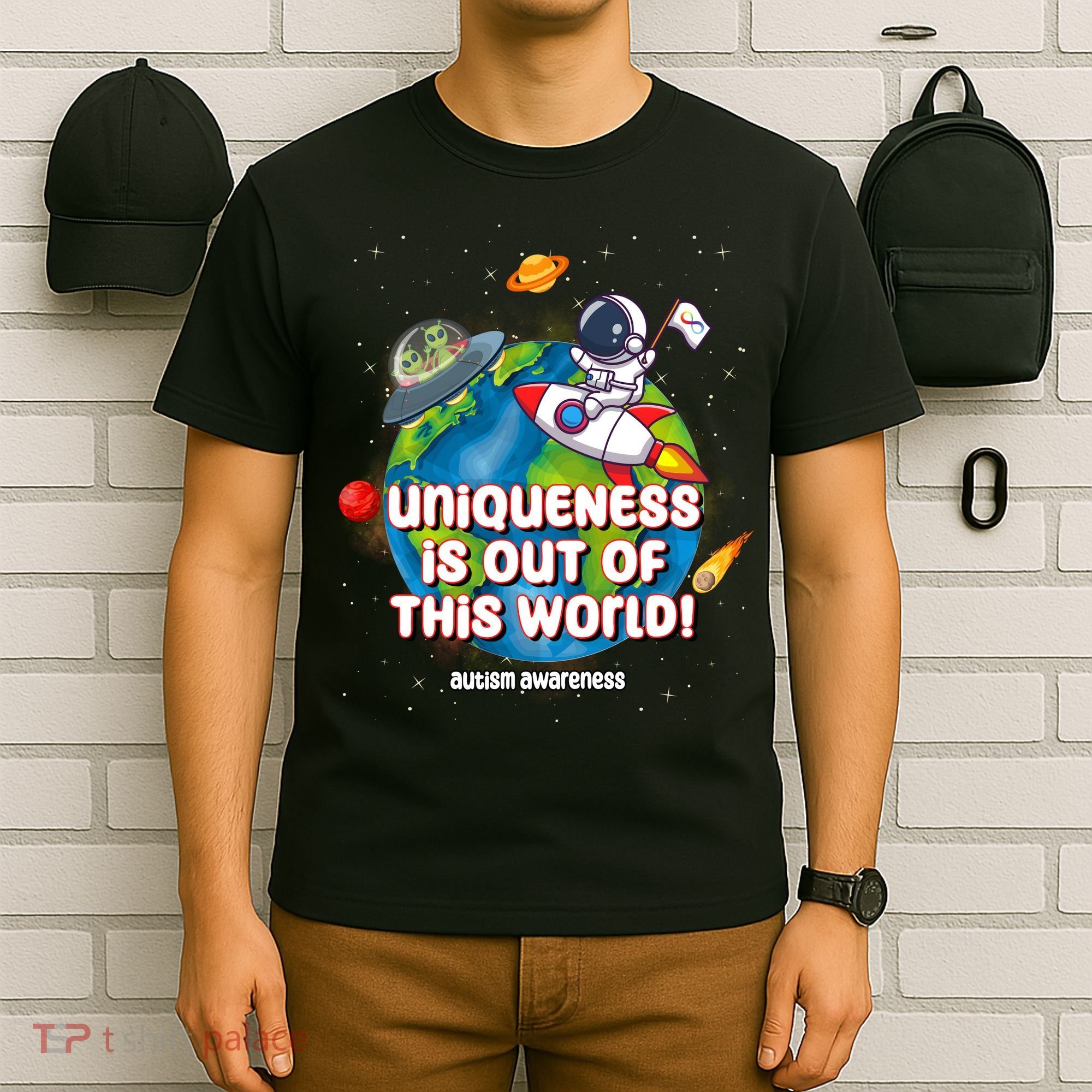 Uniqueness Is Out Of This World Autism Awareness Space T-Shirt