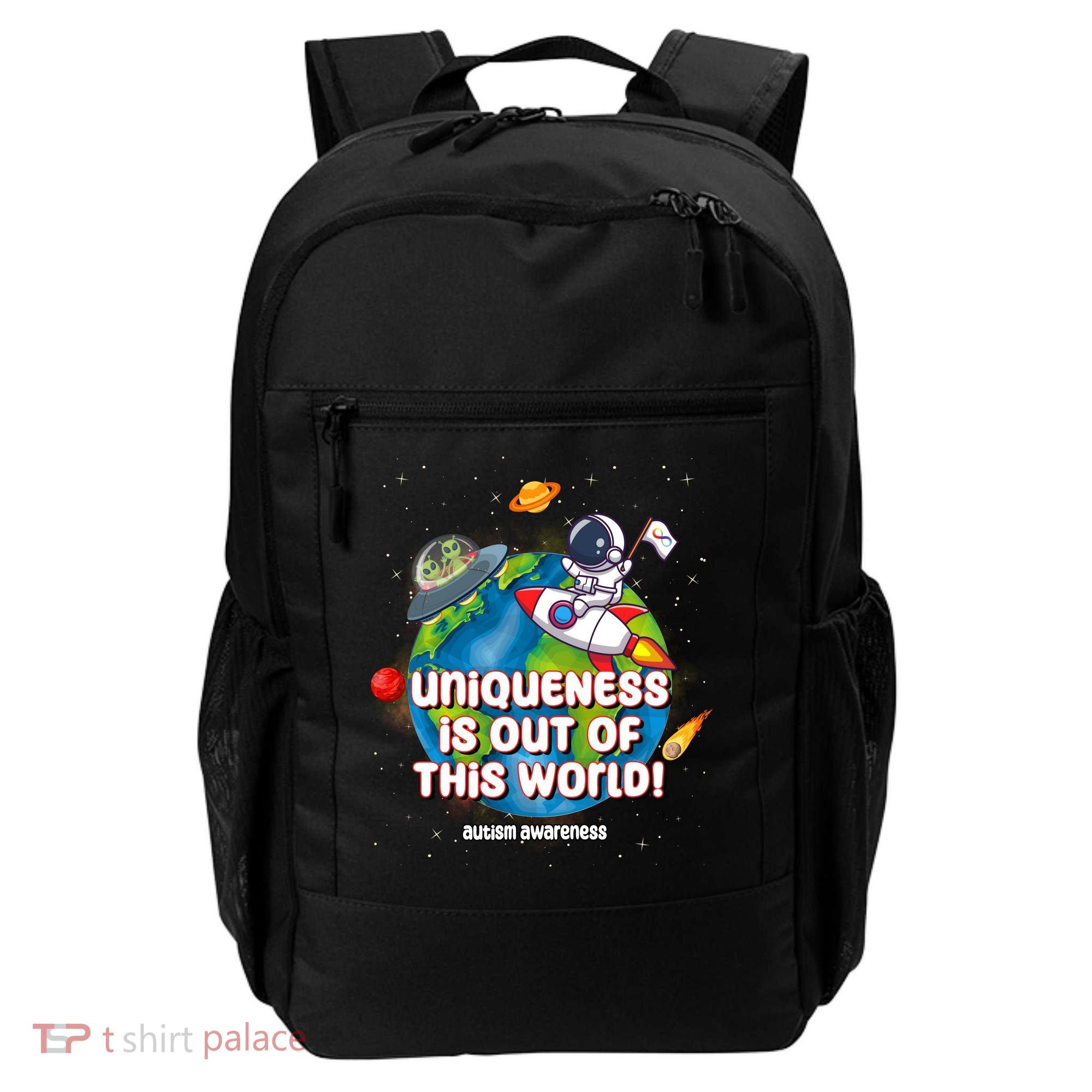 Uniqueness Is Out Of This World Autism Awareness Space Backpack