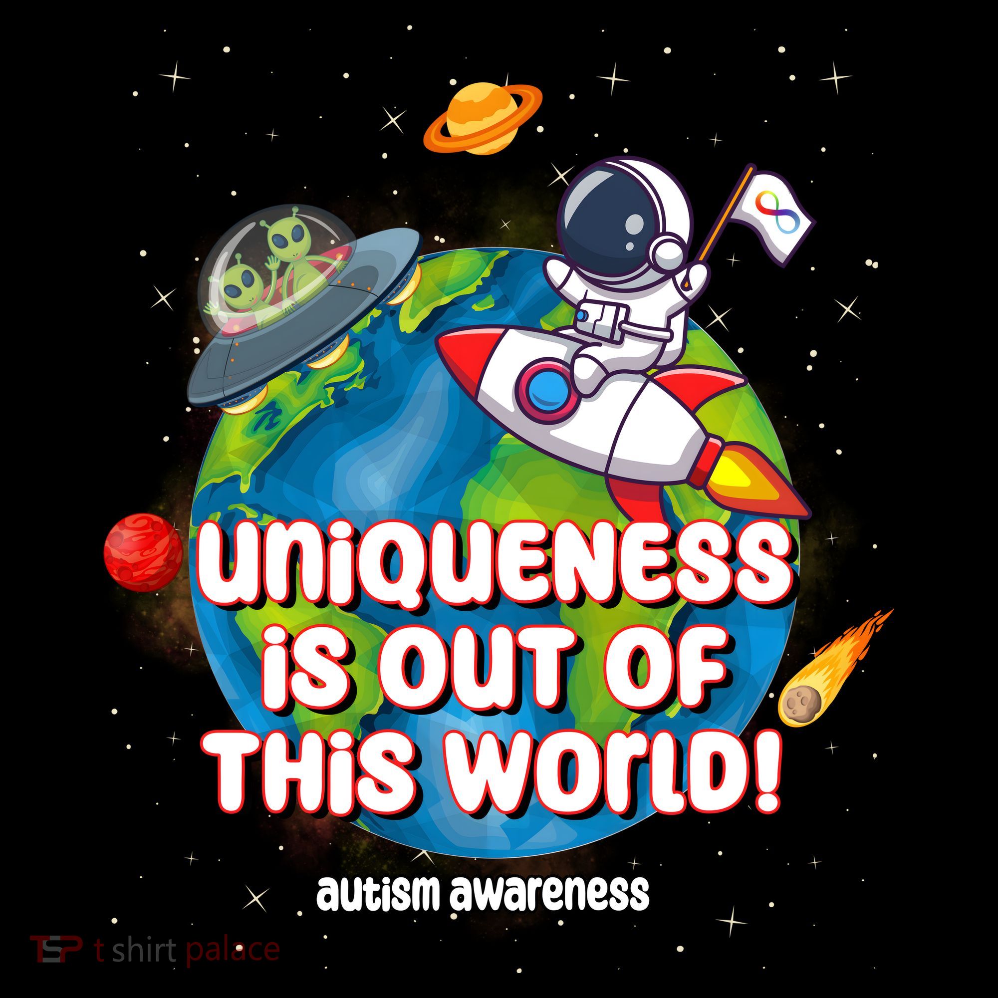 Uniqueness Is Out Of This World Autism Awareness Space Coffee Mug