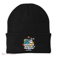 Uniqueness Is Out Of This World Autism Awareness Space Beanie thumb 0