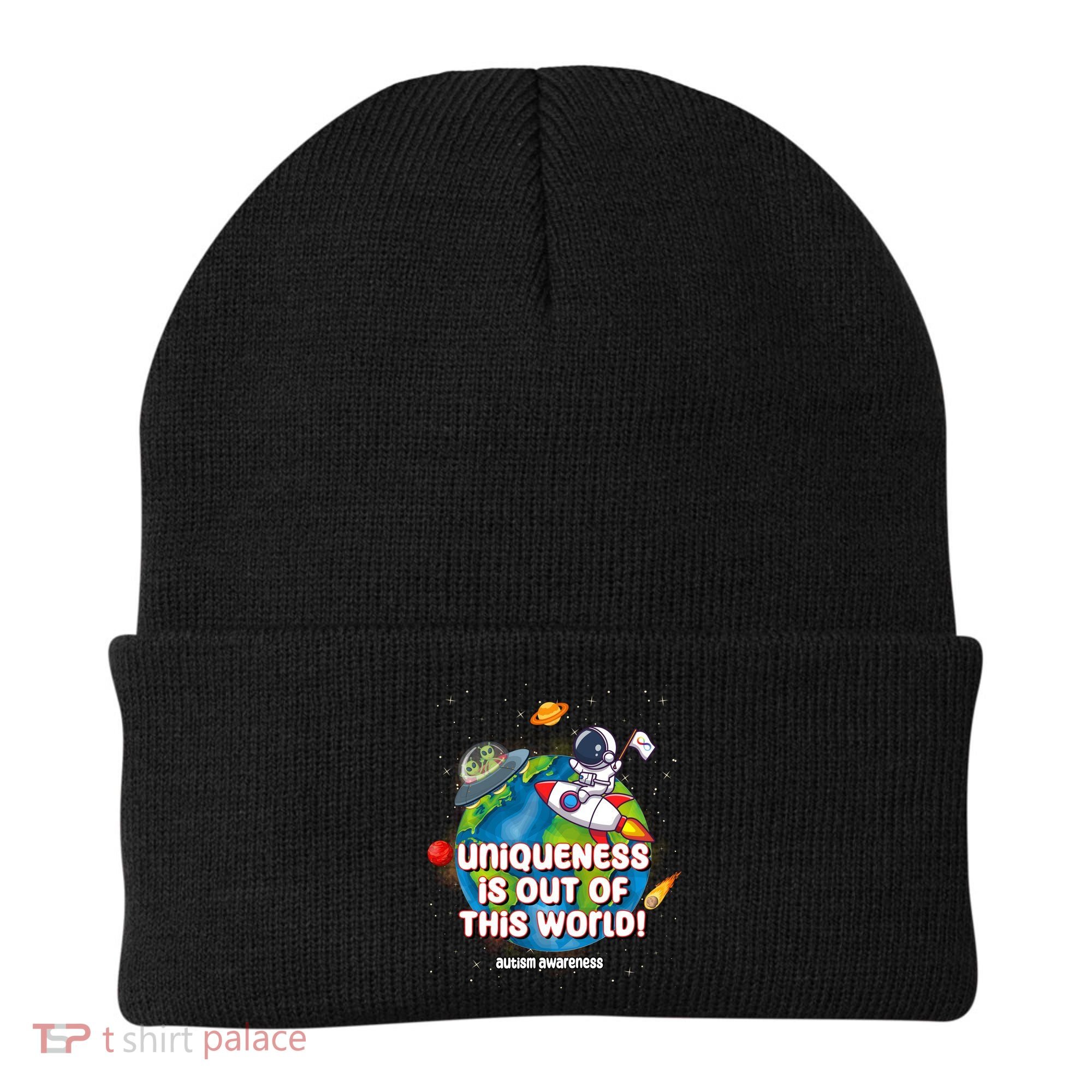 Uniqueness Is Out Of This World Autism Awareness Space Beanie