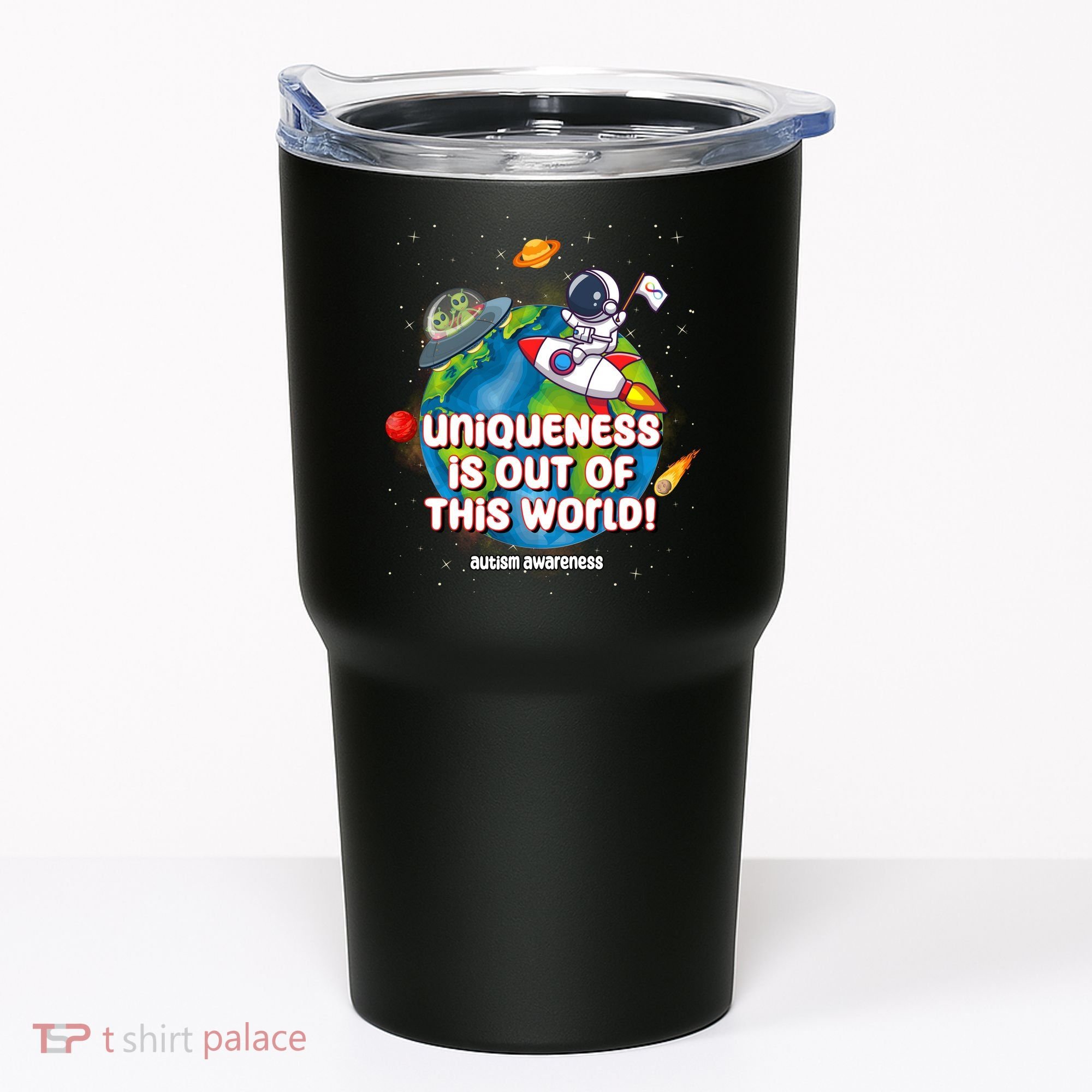 Uniqueness Is Out Of This World Autism Awareness Space Tumbler