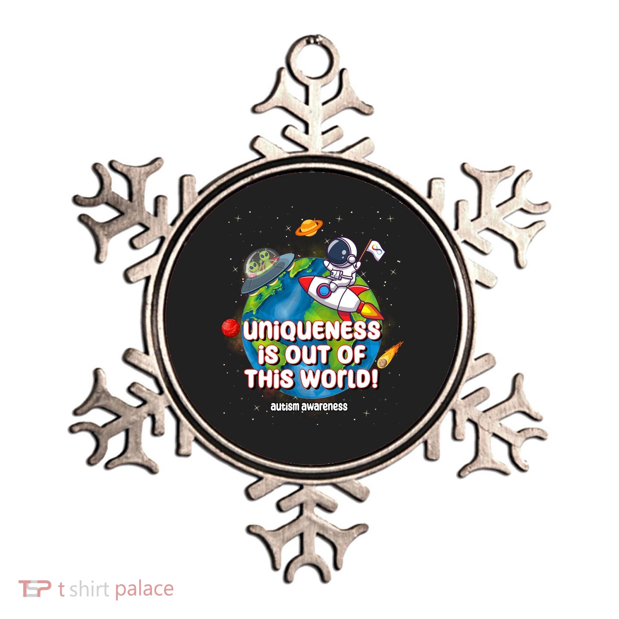 Uniqueness Is Out Of This World Autism Awareness Space Ornament