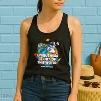 Uniqueness Is Out Of This World Autism Awareness Space Women's Tank Top thumb 2