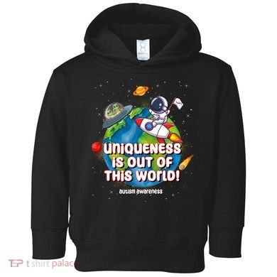 Uniqueness Is Out Of This World Autism Awareness Space Toddler Hoodie