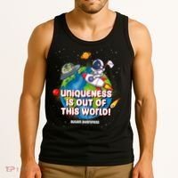 Uniqueness Is Out Of This World Autism Awareness Space Tank Top thumb 3