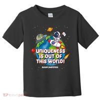 Uniqueness Is Out Of This World Autism Awareness Space Toddler T-Shirt thumb 0