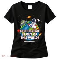 Uniqueness Is Out Of This World Autism Awareness Space Women's T-Shirt thumb 0