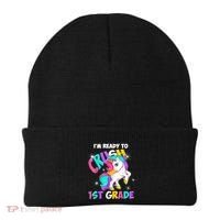 Unicorn Im Ready To Crush 1st Grade Girl Back To School Beanie thumb 0