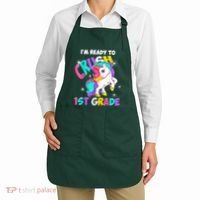 Unicorn Im Ready To Crush 1st Grade Girl Back To School Apron thumb 2