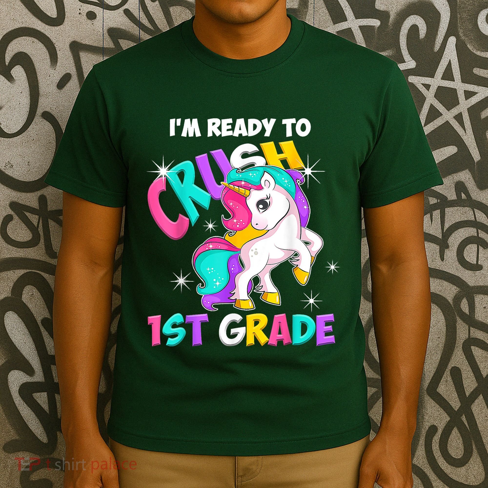 Unicorn Im Ready To Crush 1st Grade Girl Back To School T-Shirt