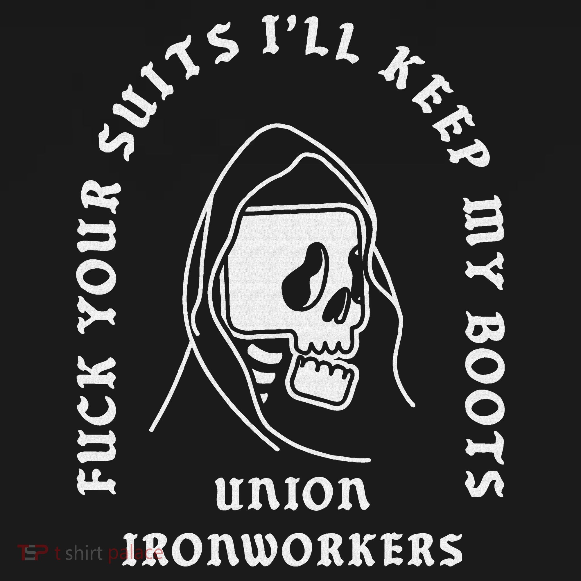 Union Ironworkers Reaper Skull Fuck Your Suits Women's Hoodie