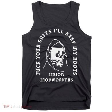 Union Ironworkers Reaper Skull Fuck Your Suits Tank Top