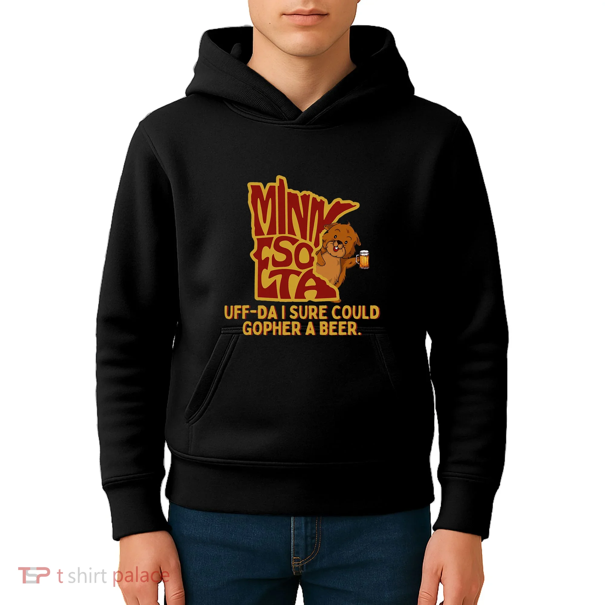 Uffda I Sure Could Gopher A Beer Mn Gopher Kids Hoodie