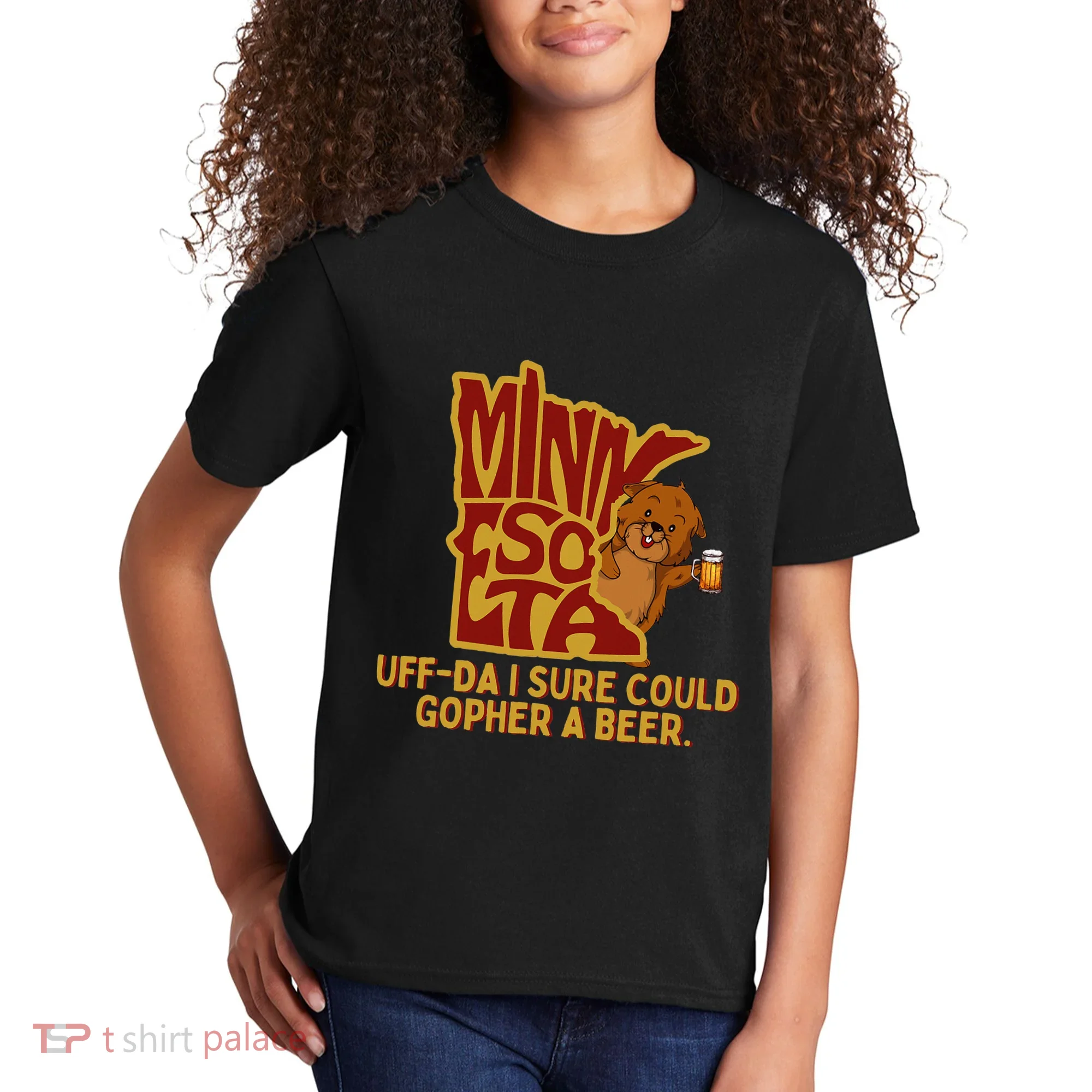 Uffda I Sure Could Gopher A Beer Mn Gopher Kids T-Shirt