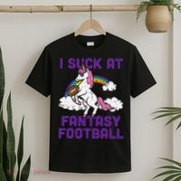 Unicorn I Suck At Fantasy Football Funny FFL Loser T-Shirt thumb 2