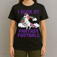 Unicorn I Suck At Fantasy Football Funny FFL Loser T-Shirt thumb 4