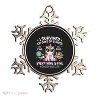 Unicorn I Survived 100 Days Of School Its Fine 2nd Grade Ornament thumb 0