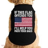 Usa If This Flag Offends You ILl Help You Pack Your Bags Doggie Tank thumb 0