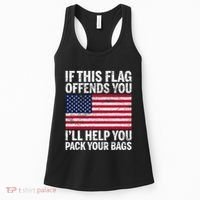 Usa If This Flag Offends You ILl Help You Pack Your Bags Women's Tank Top thumb 0
