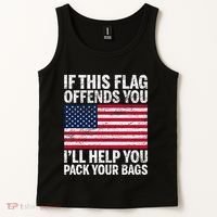 Usa If This Flag Offends You ILl Help You Pack Your Bags Tank Top thumb 2