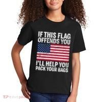 Usa If This Flag Offends You ILl Help You Pack Your Bags Kids T-Shirt thumb 2
