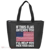 Usa If This Flag Offends You ILl Help You Pack Your Bags Tote Bag thumb 0
