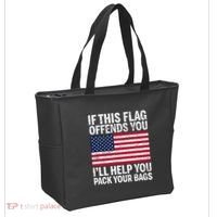 Usa If This Flag Offends You ILl Help You Pack Your Bags Tote Bag thumb 2