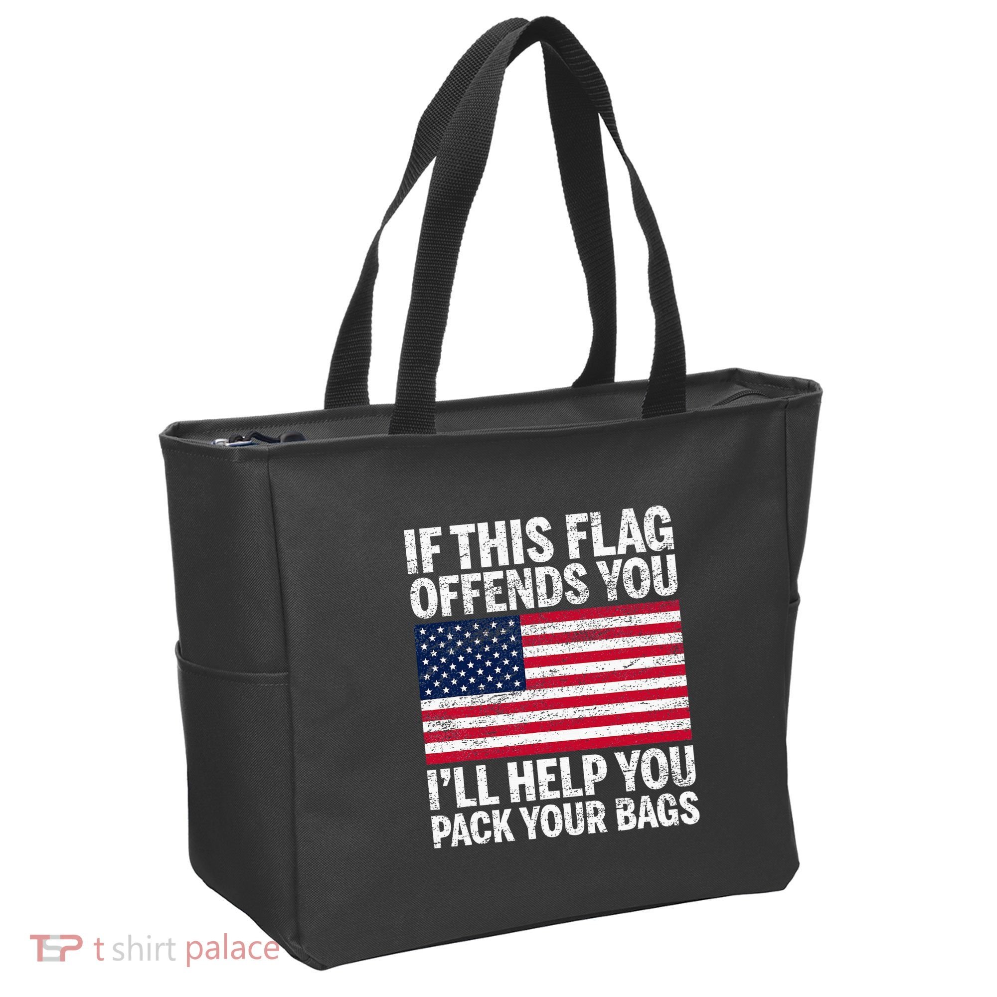 Usa If This Flag Offends You ILl Help You Pack Your Bags Tote Bag