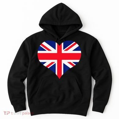 Union Jack British Flag Heart British Isles Hoodie