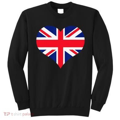 Union Jack British Flag Heart British Isles Sweatshirt
