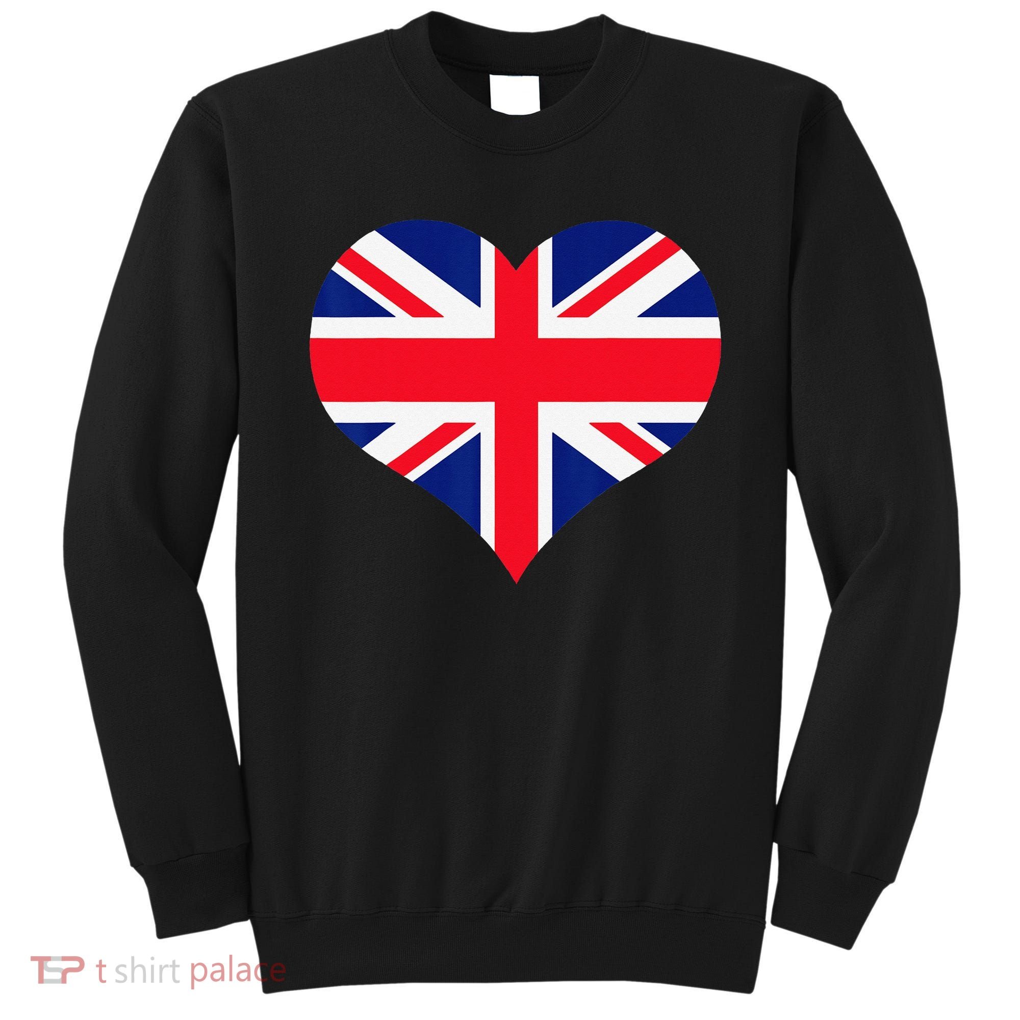 Union Jack British Flag Heart British Isles Sweatshirt