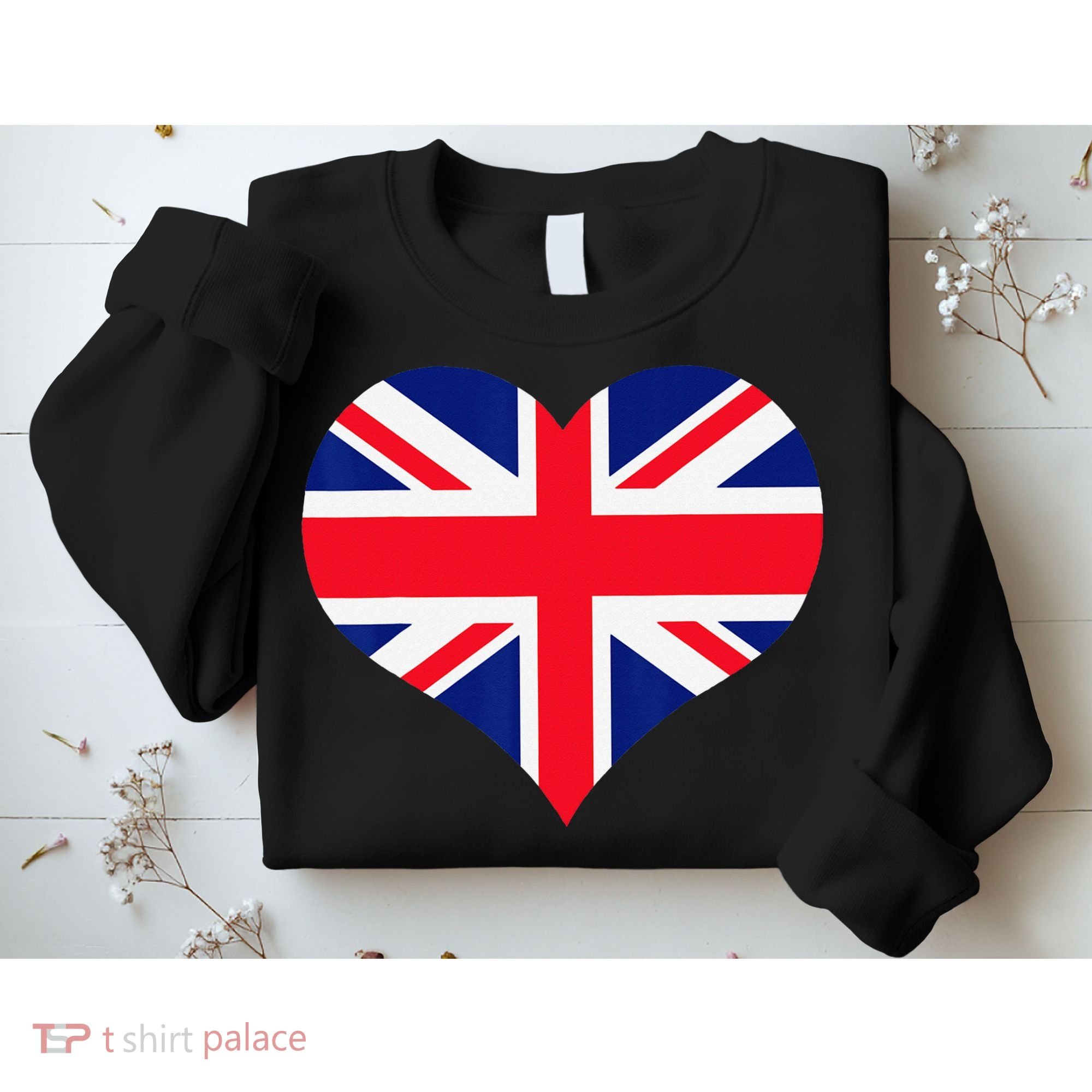 Union Jack British Flag Heart British Isles Sweatshirt