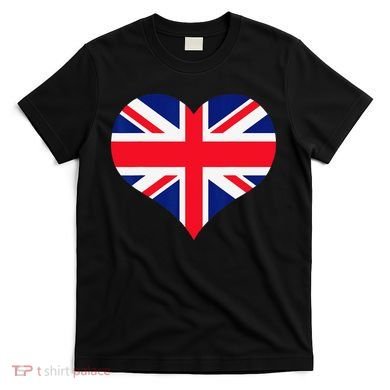 Union Jack British Flag Heart British Isles T-Shirt