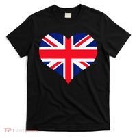 Union Jack British Flag Heart British Isles T-Shirt thumb 0