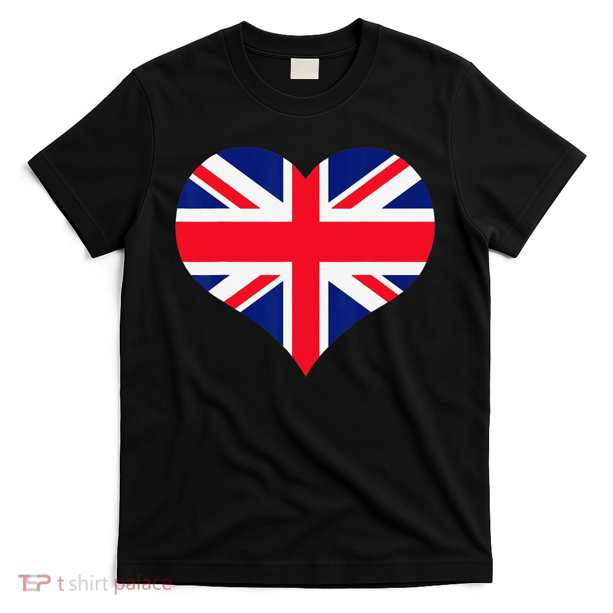 Union Jack British Flag Heart British Isles T-Shirt