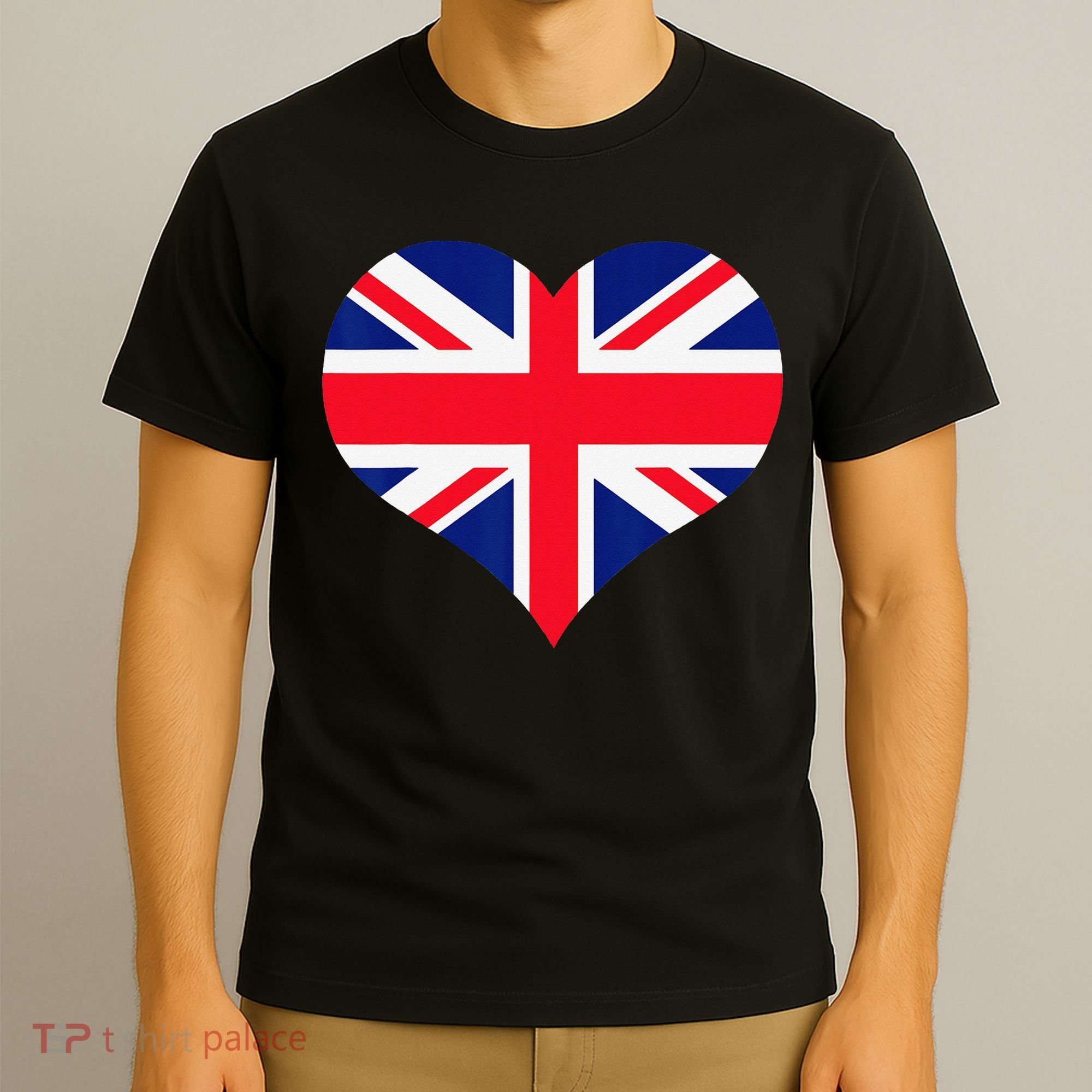 Union Jack British Flag Heart British Isles T-Shirt