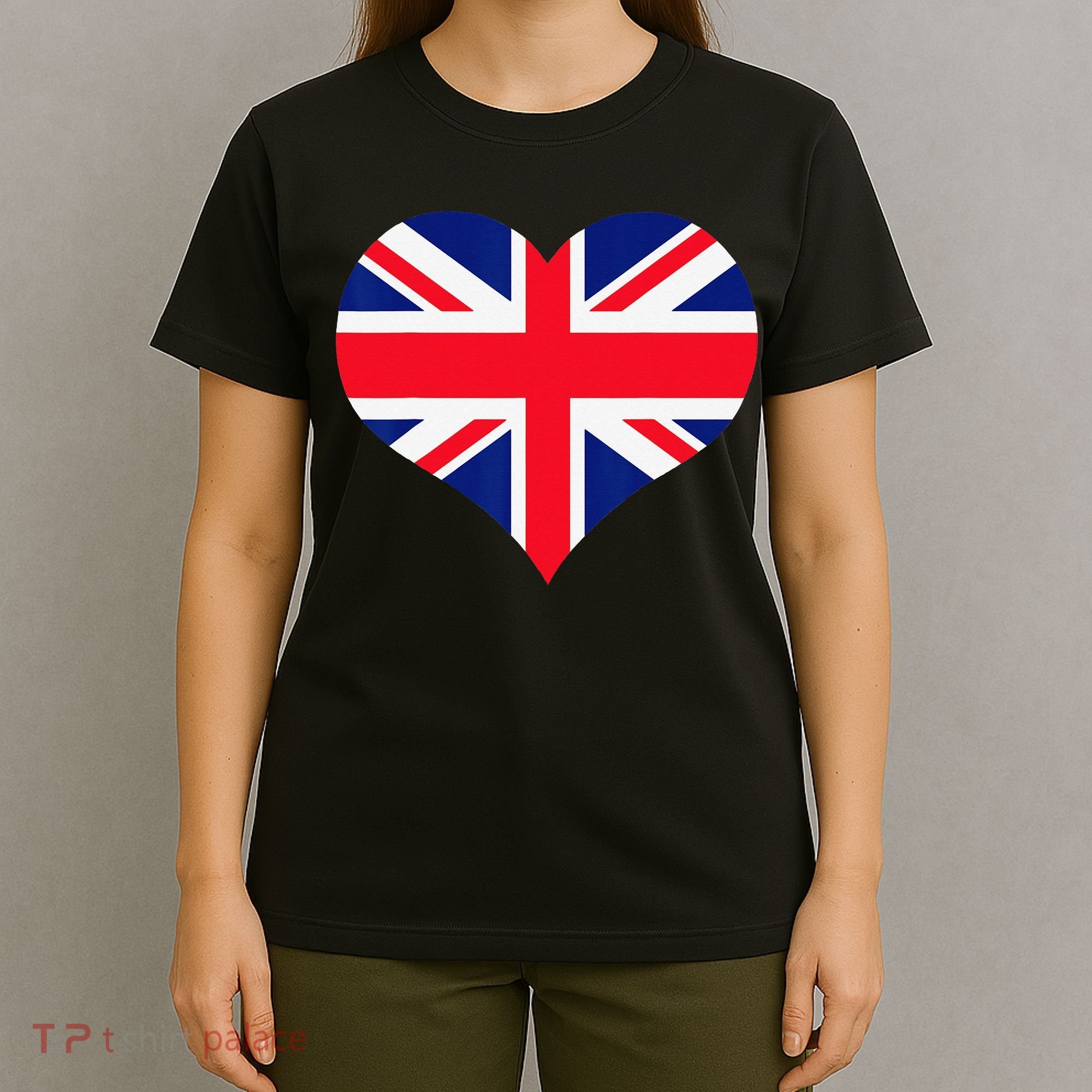 Union Jack British Flag Heart British Isles T-Shirt
